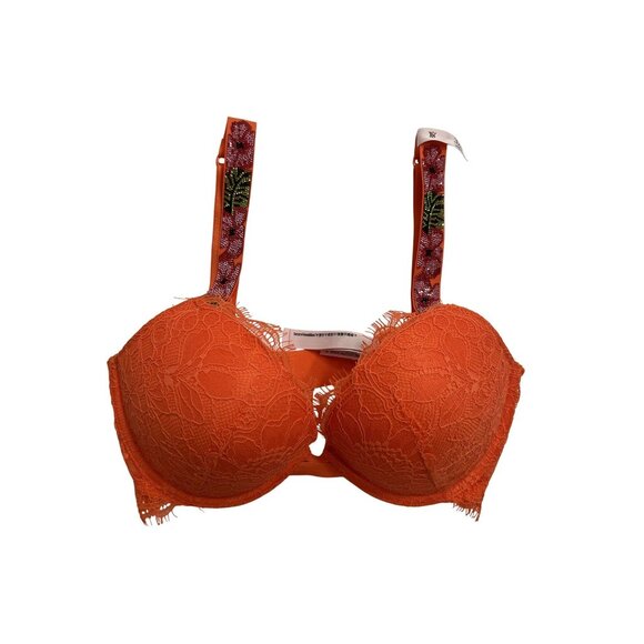 Victoria's Secret Shine Strap Push-Up Bra in Hibiscus Orange - Picture 1 of 5